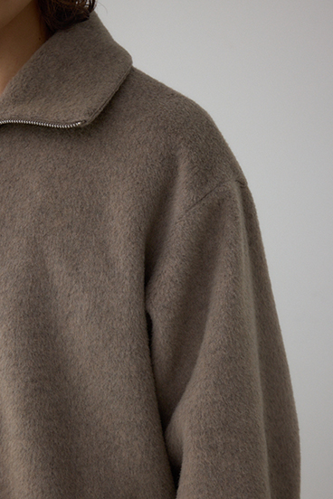 起毛スタンドカラージップアップブルゾン 詳細画像