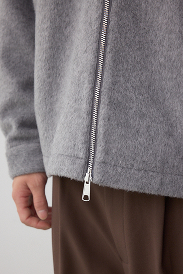 起毛スタンドカラージップアップブルゾン 詳細画像