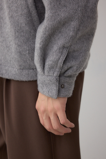 起毛スタンドカラージップアップブルゾン 詳細画像