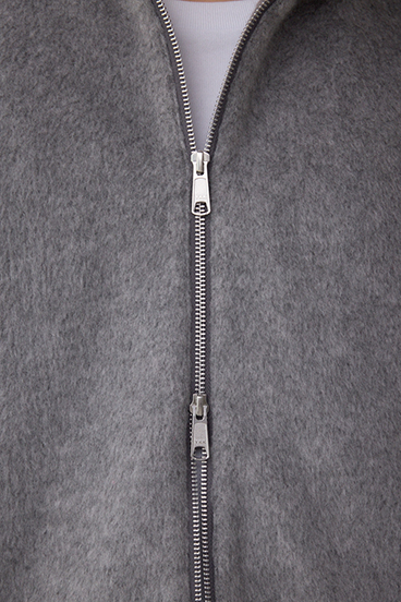 起毛スタンドカラージップアップブルゾン 詳細画像