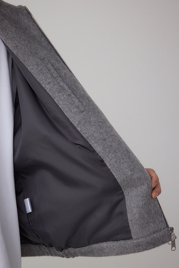 起毛スタンドカラージップアップブルゾン 詳細画像