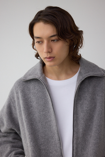 起毛スタンドカラージップアップブルゾン