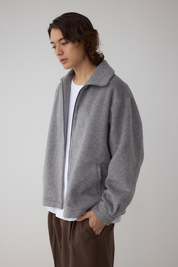 起毛スタンドカラージップアップブルゾン 詳細画像