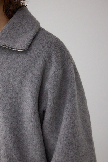 起毛スタンドカラージップアップブルゾン 詳細画像