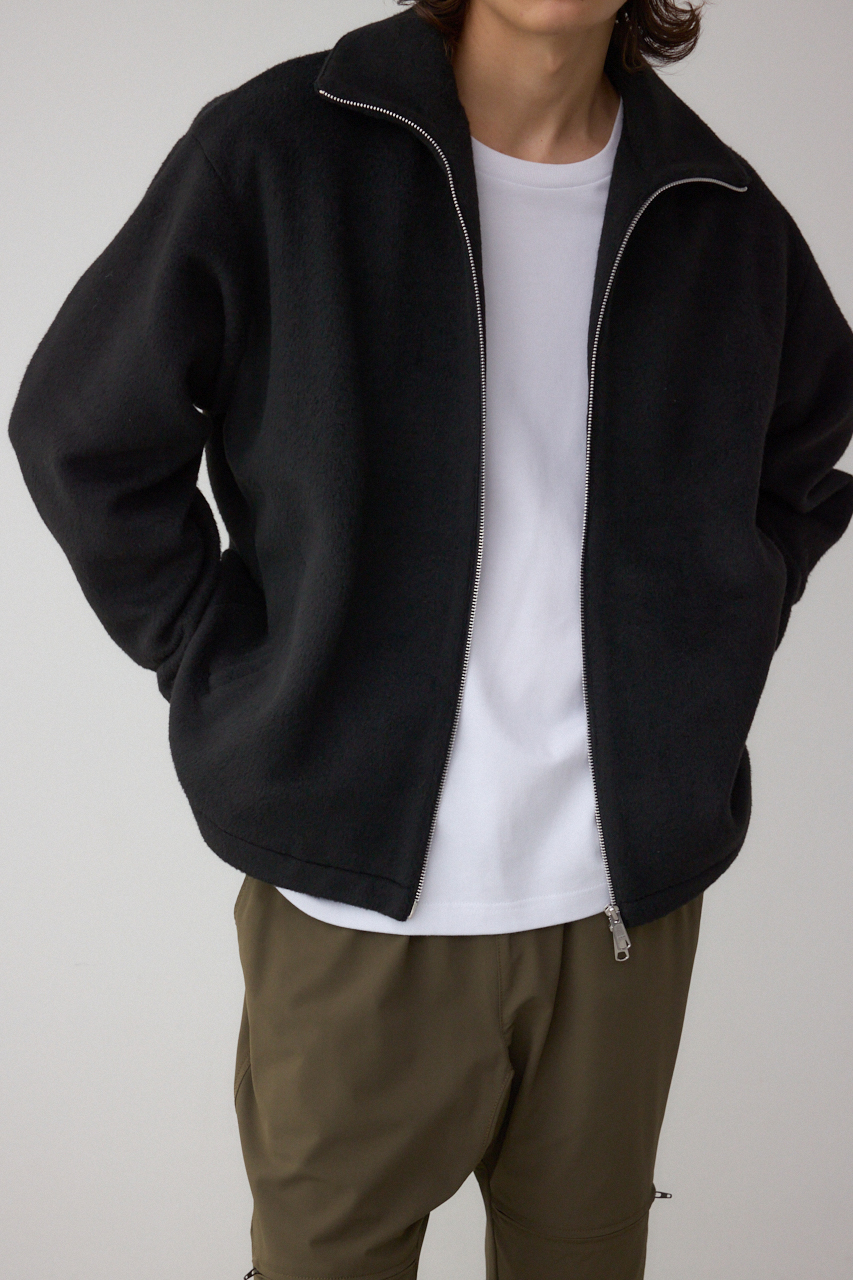 起毛スタンドカラージップアップブルゾン