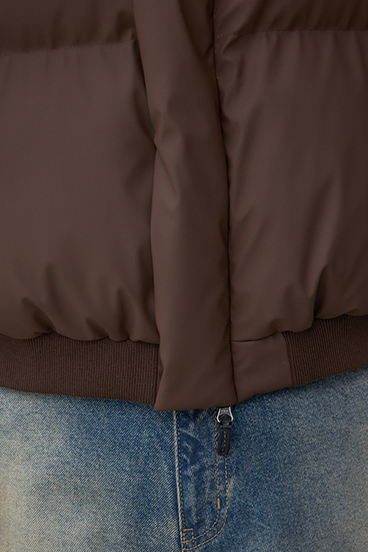 ソリッド中綿ハイネックブルゾン 詳細画像