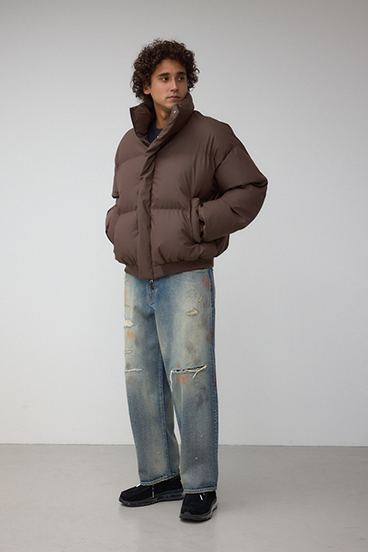 ソリッド中綿ハイネックブルゾン 詳細画像