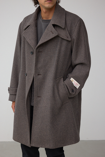 ウール混ステンカラーコート