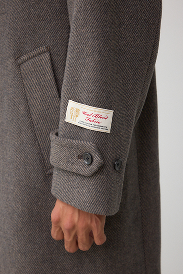 ウール混ステンカラーコート 詳細画像