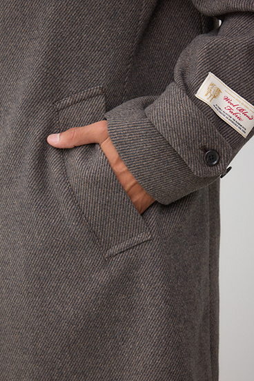 ウール混ステンカラーコート 詳細画像