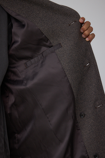 ウール混ステンカラーコート 詳細画像