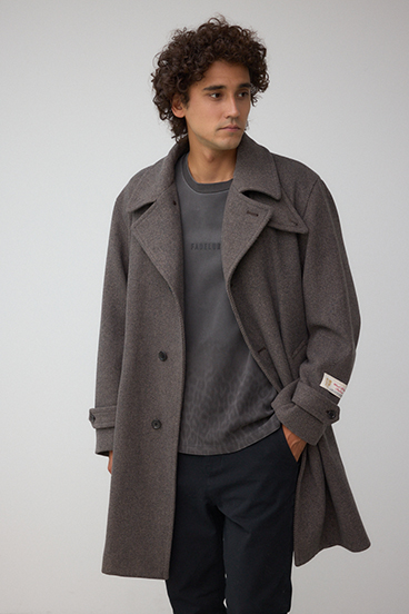 ウール混ステンカラーコート 詳細画像