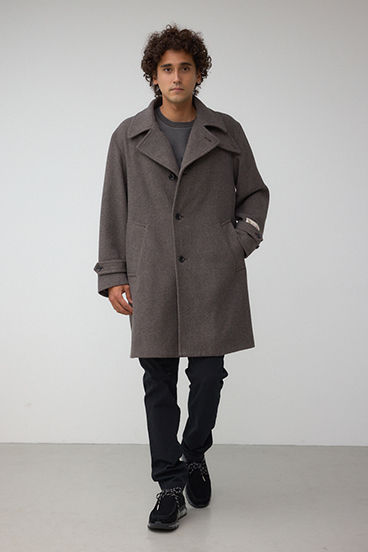 ウール混ステンカラーコート 詳細画像