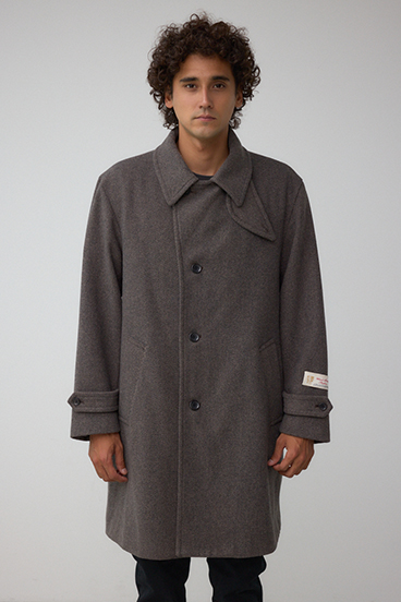 ウール混ステンカラーコート 詳細画像
