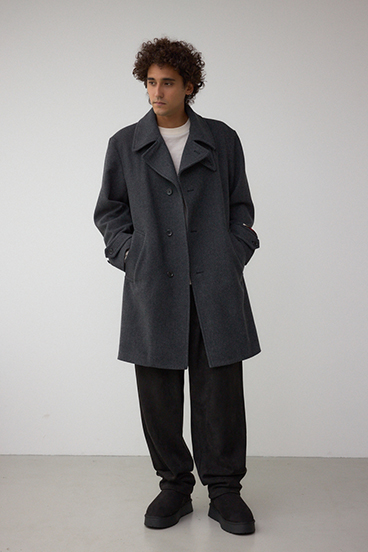 ウール混ステンカラーコート 詳細画像