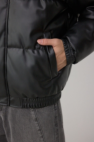 合皮中綿ブルゾン 詳細画像