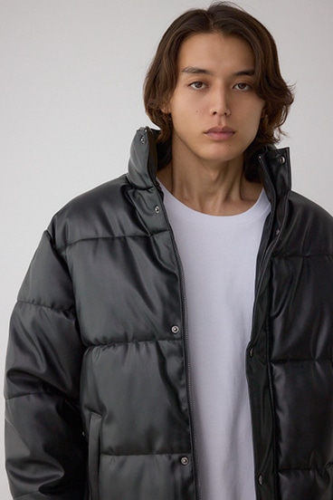 合皮中綿ブルゾン