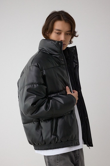 合皮中綿ブルゾン 詳細画像