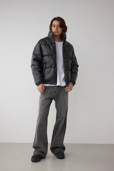 合皮中綿ブルゾン 詳細画像