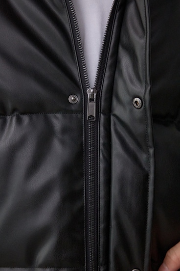 合皮中綿ブルゾン 詳細画像