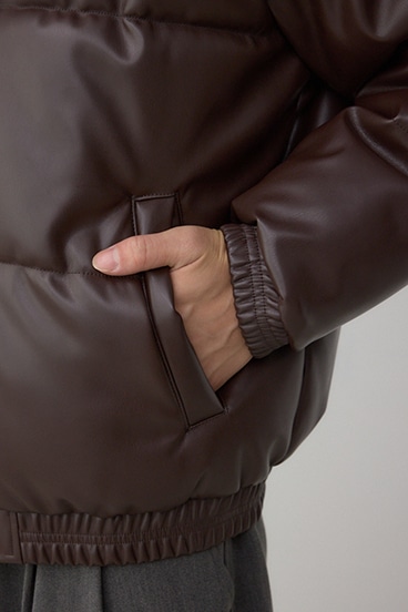 合皮中綿ブルゾン 詳細画像