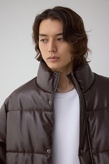 合皮中綿ブルゾン