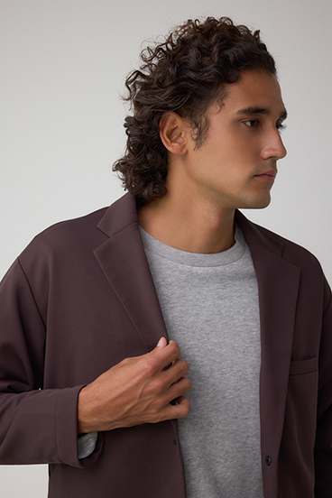 メランジツイルテーラードジャケット