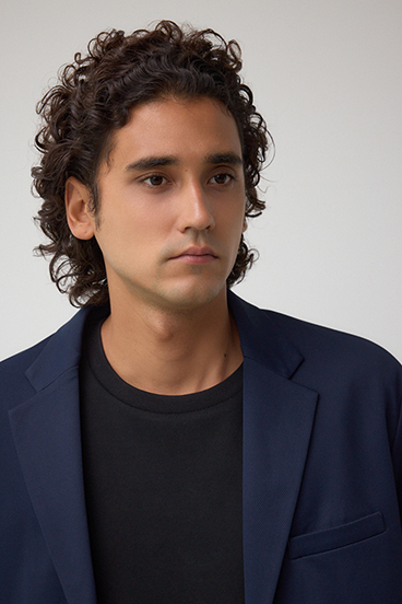 メランジツイルテーラードジャケット