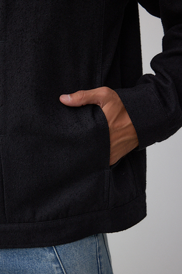 ネップ入りシャツブルゾン 詳細画像