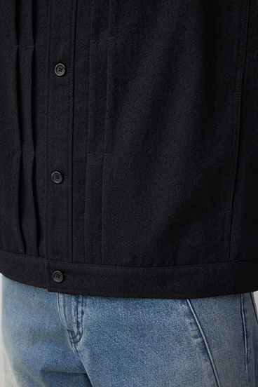 ネップ入りシャツブルゾン 詳細画像