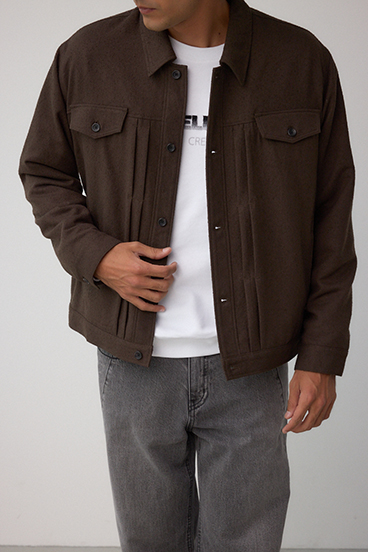 ネップ入りシャツブルゾン