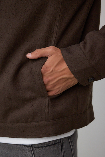 ネップ入りシャツブルゾン 詳細画像