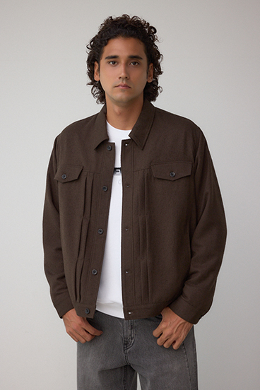 ネップ入りシャツブルゾン 詳細画像