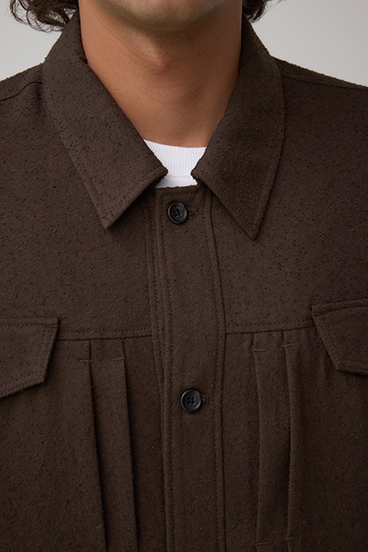 ネップ入りシャツブルゾン 詳細画像