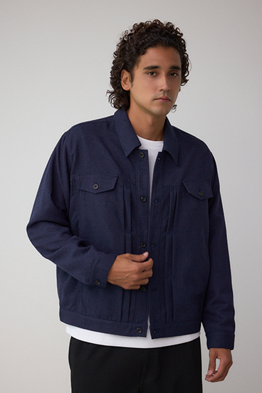 ネップ入りシャツブルゾン 詳細画像