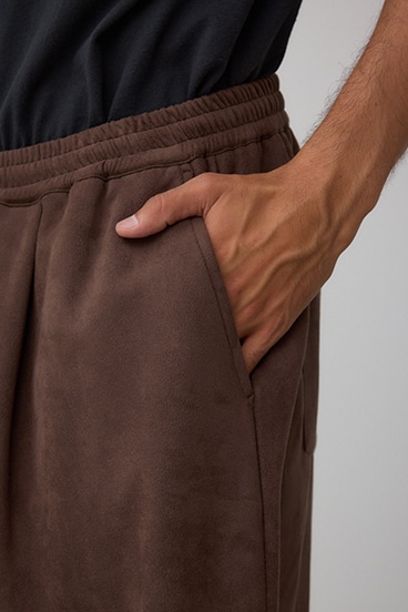フェイクスエードタックパンツ 詳細画像