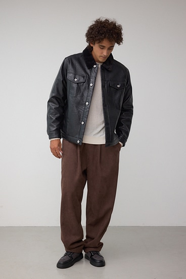 フェイクスエードタックパンツ 詳細画像