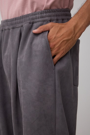 フェイクスエードタックパンツ 詳細画像