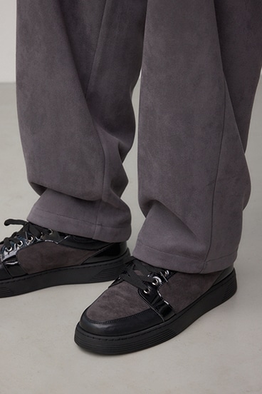 フェイクスエードタックパンツ 詳細画像