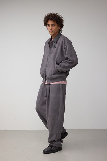 フェイクスエードタックパンツ 詳細画像