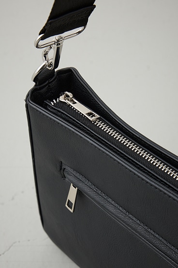 ヴィンテージフェイクレザーショルダーバッグ 詳細画像