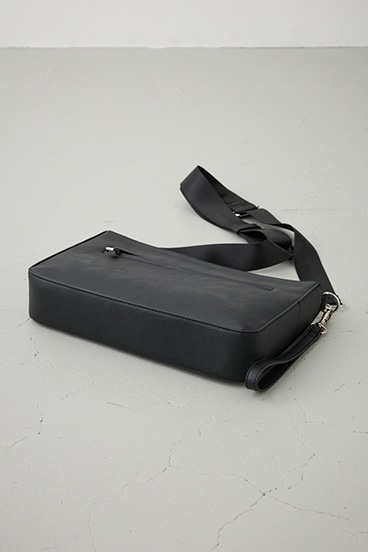 ヴィンテージフェイクレザーショルダーバッグ 詳細画像