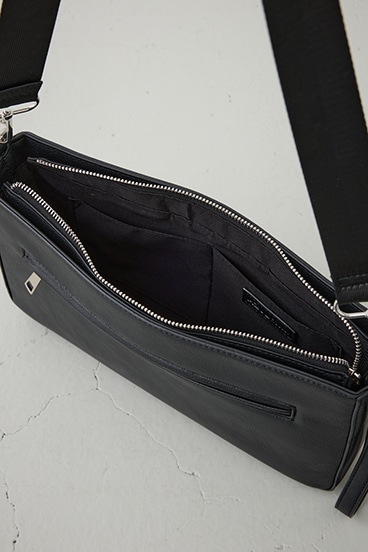 ヴィンテージフェイクレザーショルダーバッグ 詳細画像