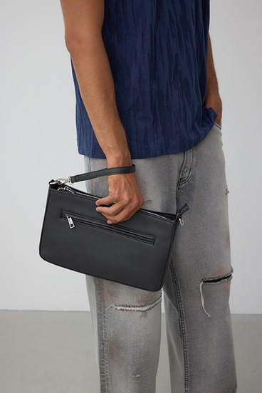 ヴィンテージフェイクレザーショルダーバッグ