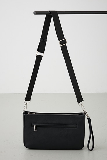 ヴィンテージフェイクレザーショルダーバッグ 詳細画像