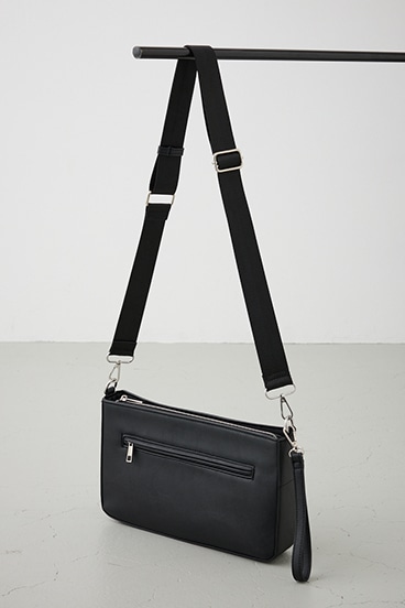 ヴィンテージフェイクレザーショルダーバッグ 詳細画像