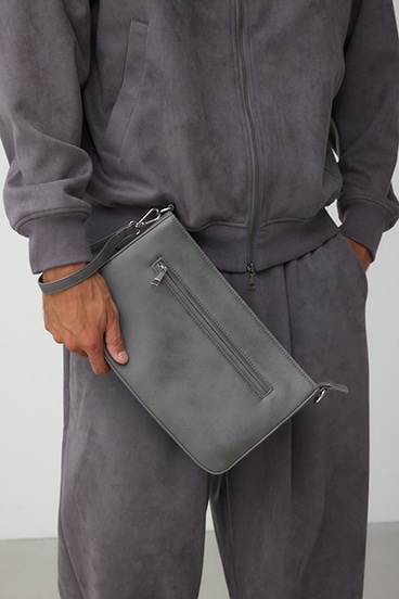 ヴィンテージフェイクレザーショルダーバッグ