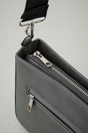 ヴィンテージフェイクレザーショルダーバッグ 詳細画像