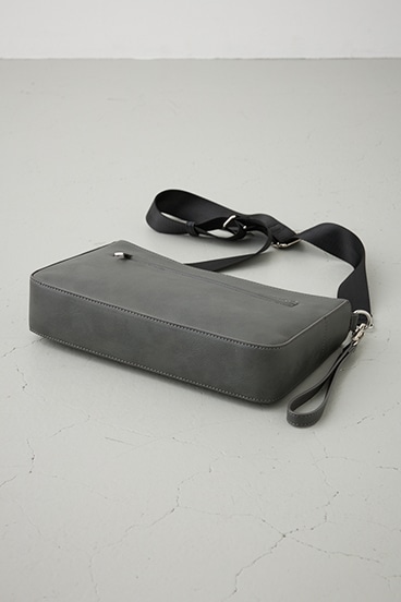 ヴィンテージフェイクレザーショルダーバッグ 詳細画像