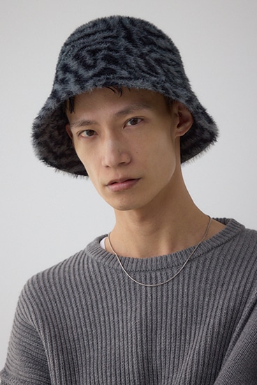 ゼブラ柄シャギーバケハ